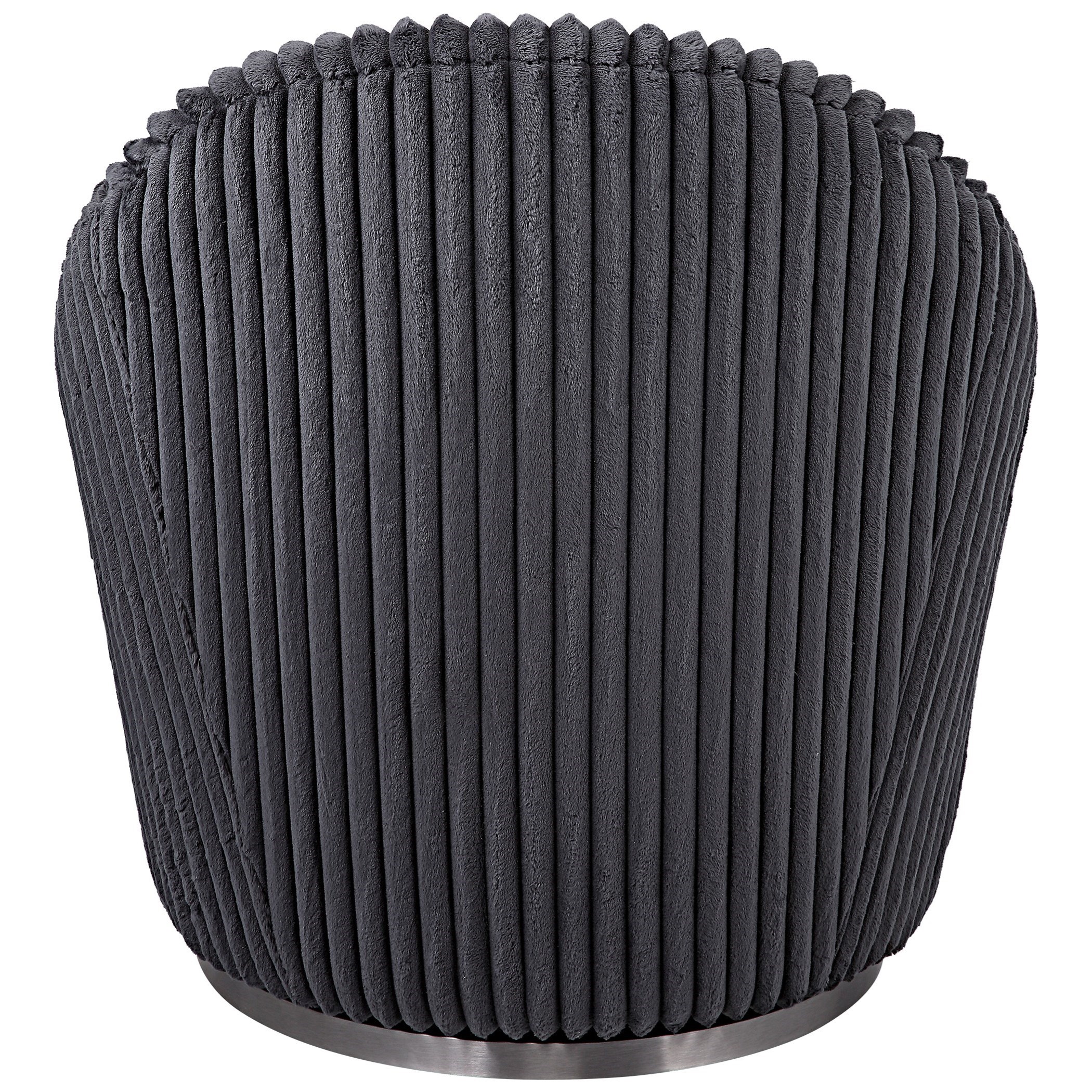 Uttermost Accent Furniture - Accent Chairs Crue Gray Fabric Swivel Chair