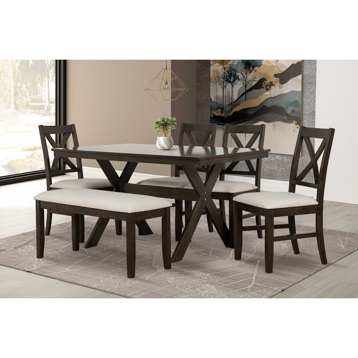 New Classic Meadows Charcoal Dining Table