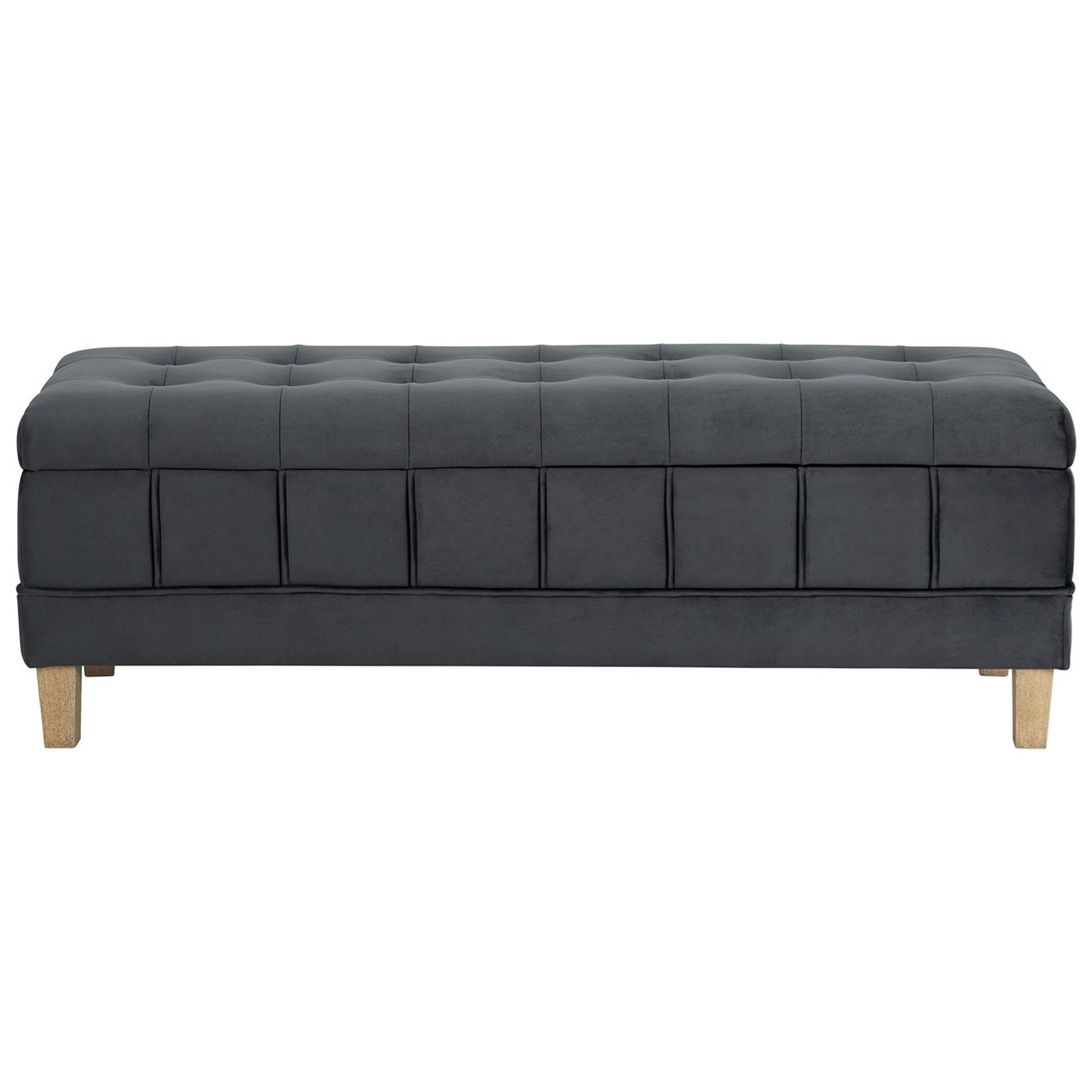 Elements International Crosby- Tufted Storage Ottoman
