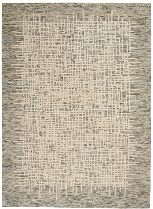 5'3" x 7'3" Ivory/Multi Rectangle Rug