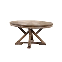 Rustic Round Table with 18" Butterfly Leaf