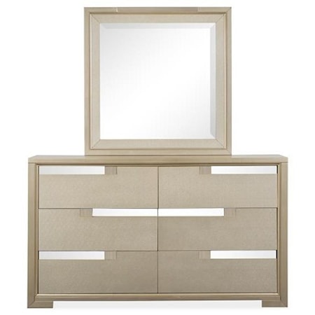 Dresser and Mirror Set