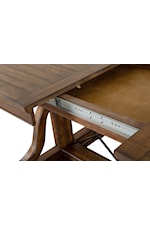 Magnussen Home Bay Creek Dining Rectangular Dining Trestle Table with Table Leaf