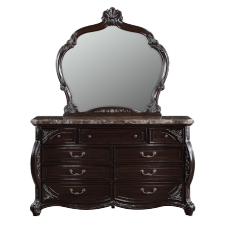 9-Drawer Dresser with Mirror