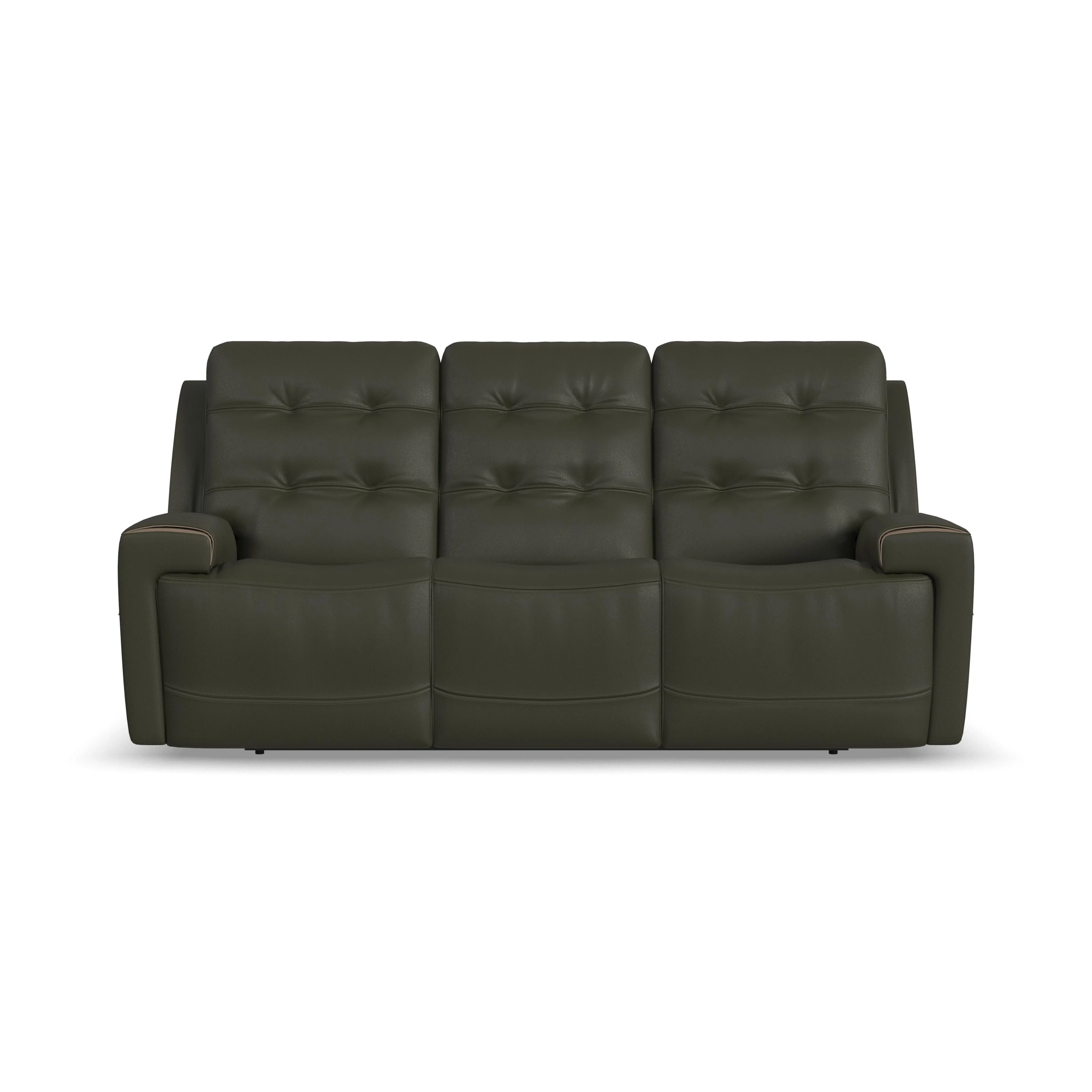 Flexsteel Iris 560400 Leather Power Reclining Sofa w/ Power Headrests