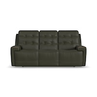 Casual Power Reclining Sofa with Power Headrests and USB Charging