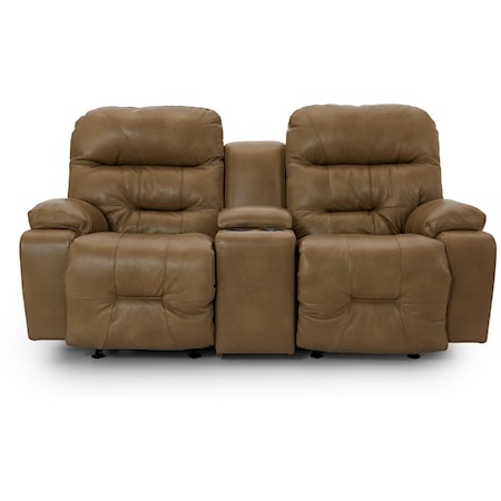 Casual Power Space Saver Console Recliner with Tilt Headrest