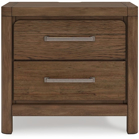 Casual 2-Drawer Nightstand with USB Ports