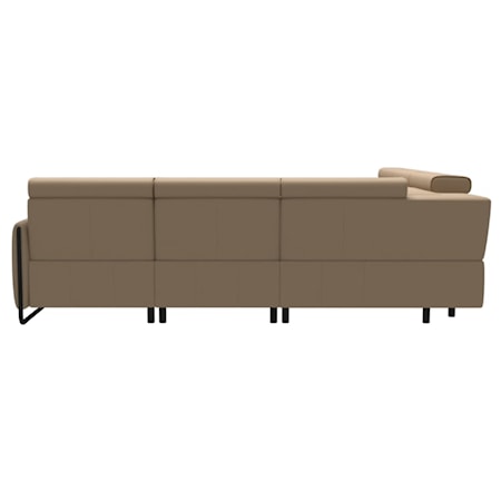 Power Recline Sectional Sofa with Steel Arms