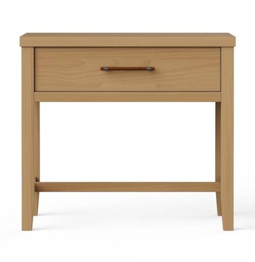 Transitional Single Drawer Nightstand with Smooth Drawer Guides