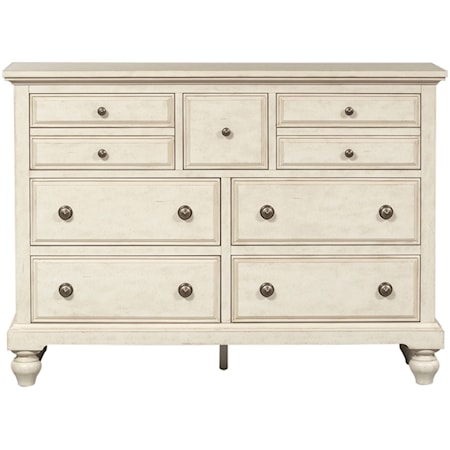 Transitional 7-Drawer Dresser