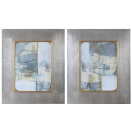 Gilded Whimsy Abstract Prints, S/2