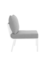 Modway Riverside Riverside Coastal Outdoor Patio Aluminum Corner Chair - Gray Charcoal