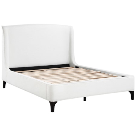 Mosby Queen Wingback Bed Snow