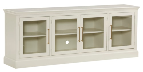 Traditional 84" Console with 4 Doors and Wire Management