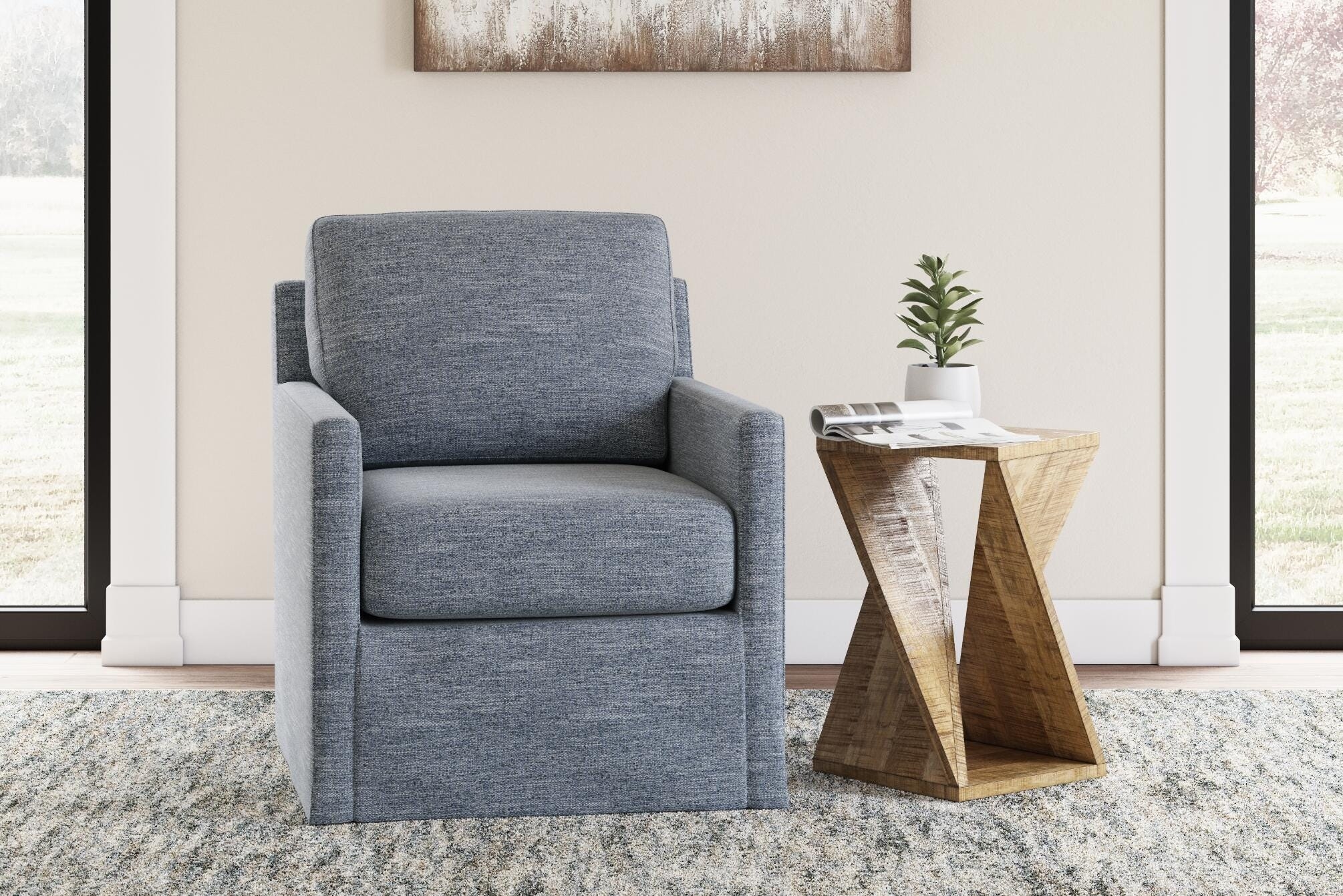 Signature Design by Ashley Nenana Next-Gen Nuvella Swivel Glider Accent Chair