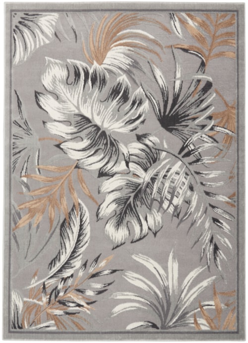 5'3" x 7'3" Grey Rectangle Rug
