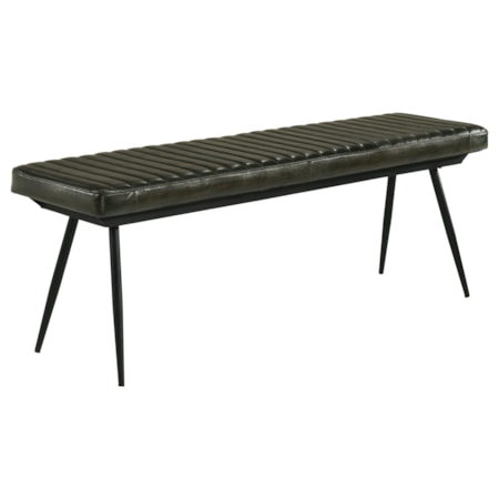 Misty Leather Dining Bench