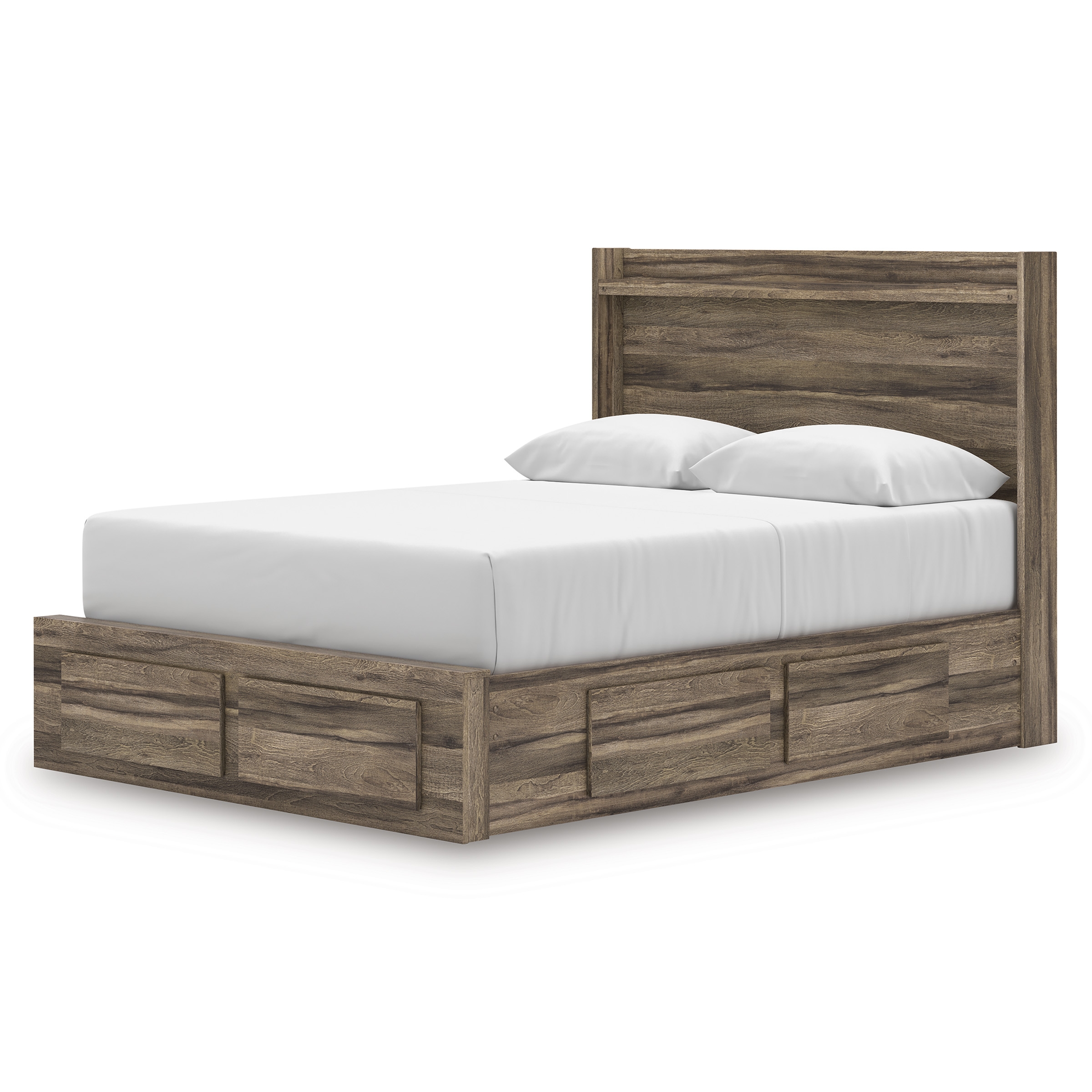 Queen Panel Storage Bed
