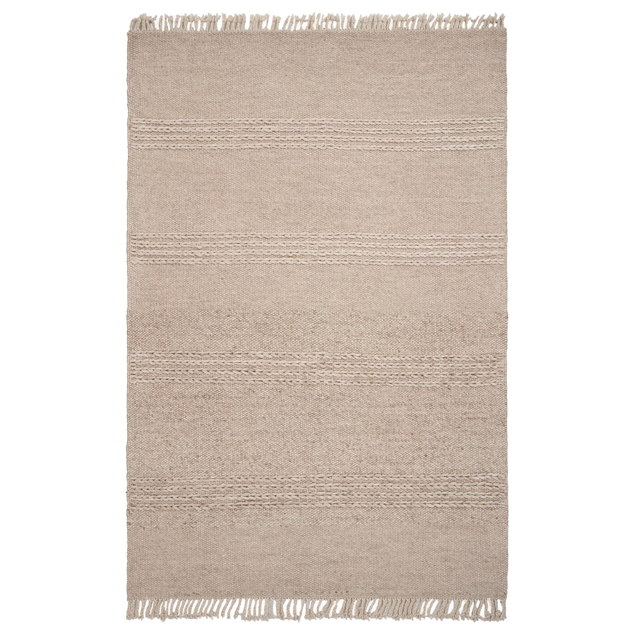 Kas Maui 7'9" x 9'9" Natural Cable Knit Rug