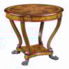 Theodore Alexander Tables Marquetry Inlaid Round End Table