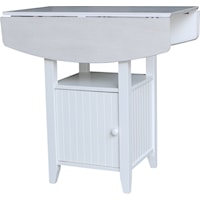 Cottage Rectangular Bistro Table with Dropleaves and Storage