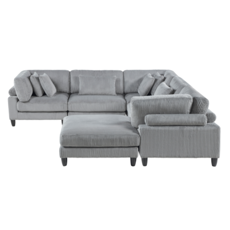 5-Piece Sectional Sofa with Ottoman