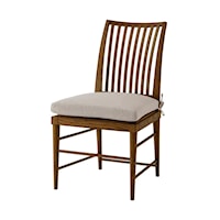 Transitional Slatted Side Chair