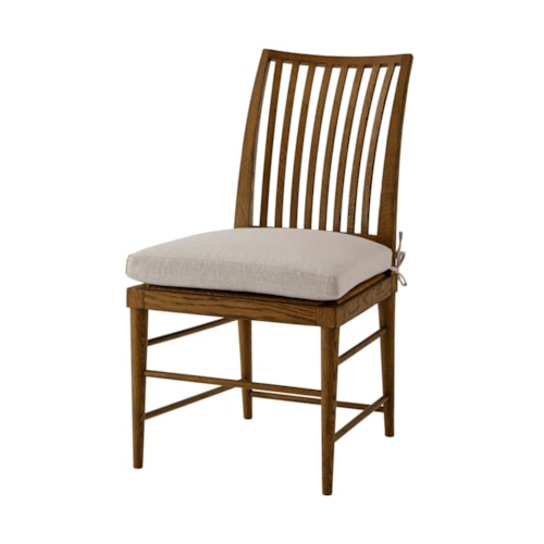 Transitional Slatted Side Chair