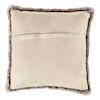 Signature Design by Ashley Gariland Gariland Taupe Faux Fur Pillow