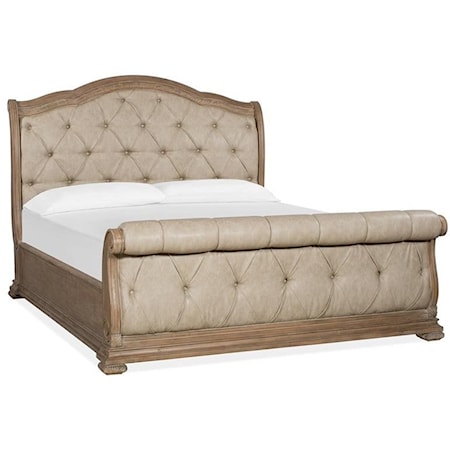 King Upholstered Sleigh Bed