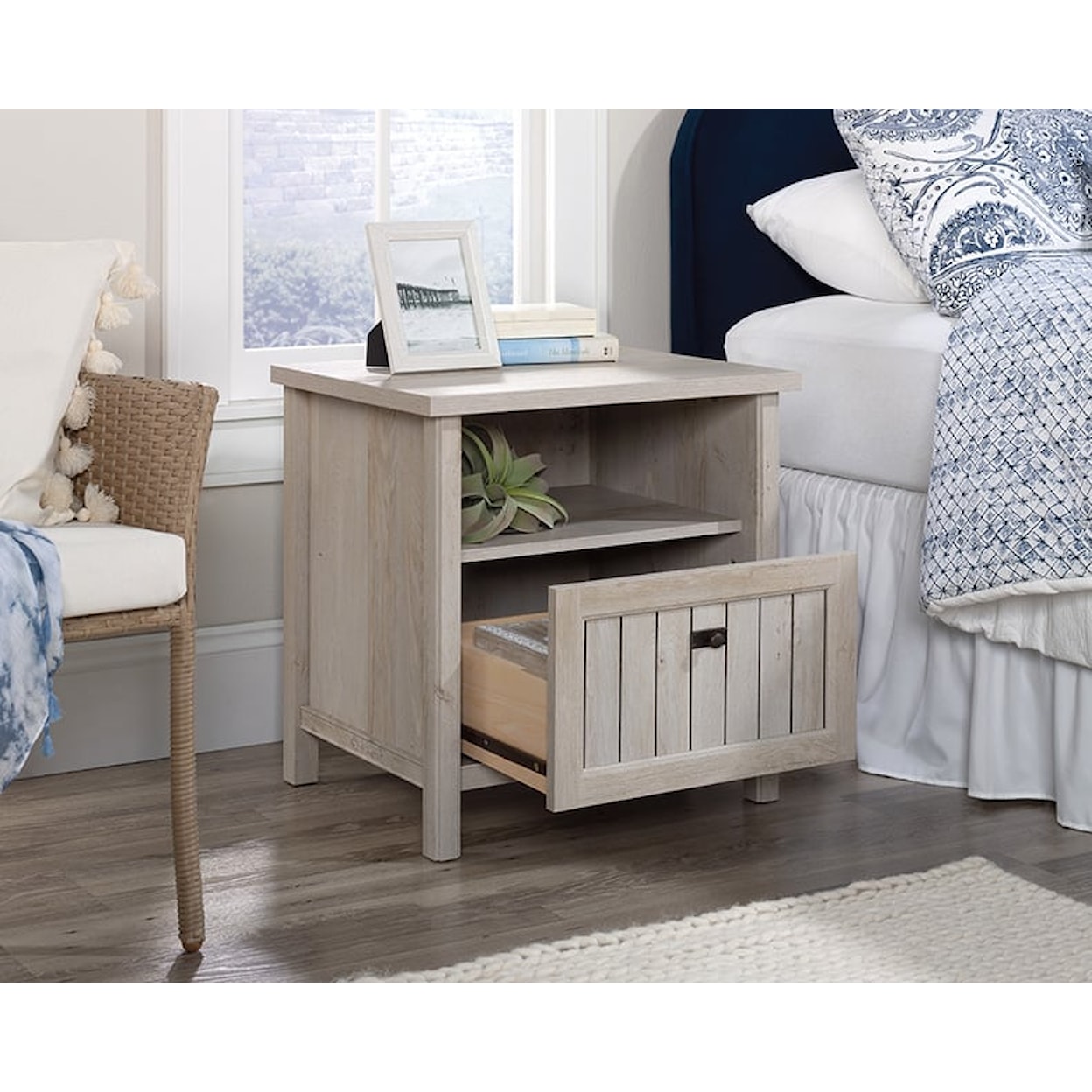 Sauder Costa 1-Drawer Nightstand