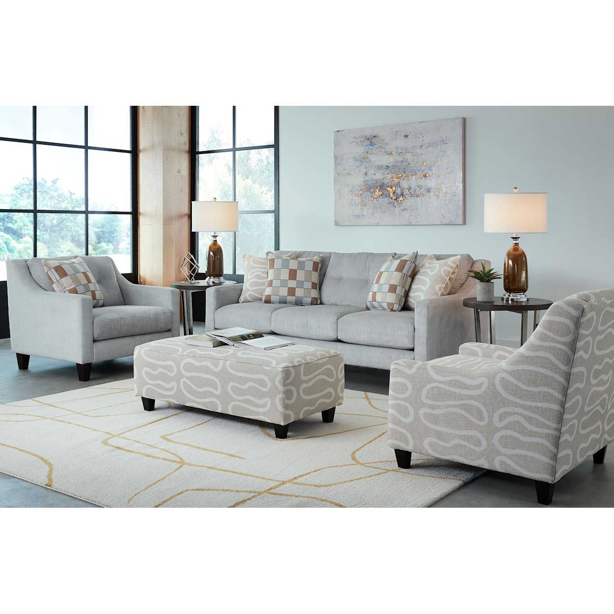 Fusion Furniture 5007B NOLA ARTIC Living Room Set