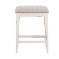 Rustic Upholstered Counter-Height Backless Barstool