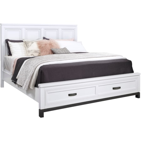 Queen Storage Panel Bed