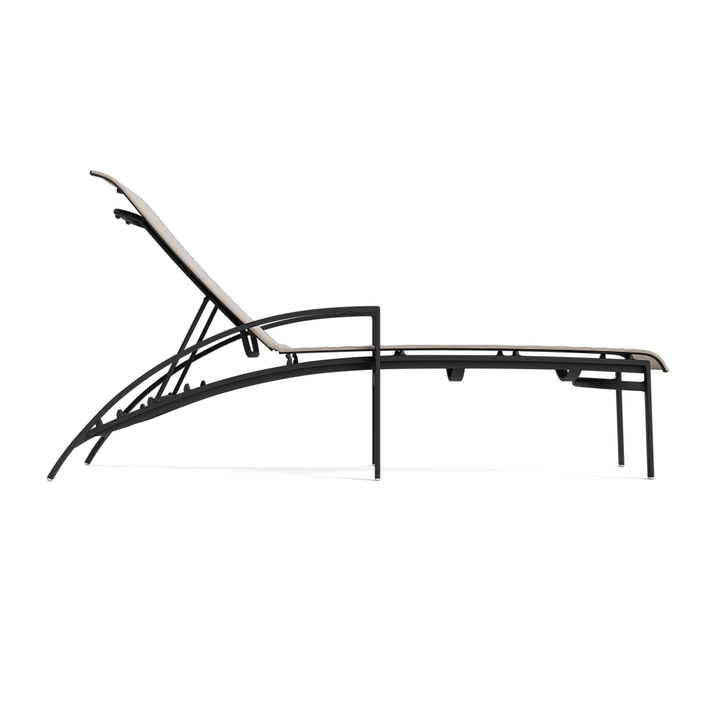 Stacking Adj. Sling Lay-Flat Chaise Lounge