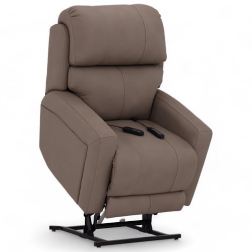 Casual Power Lift Recliner with Power Adjustable Lumbar Support and Power Headrest