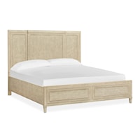 Contemporary Queen Panel Bed with Low-Profile Footboard