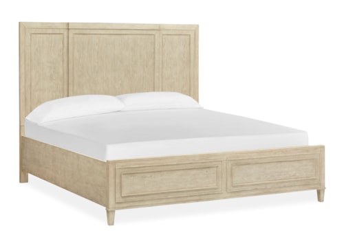 Contemporary Queen Panel Bed with Low-Profile Footboard
