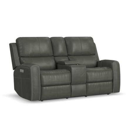 Power Reclining Console Loveseat