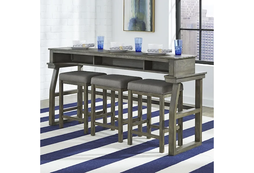 Hayden Way 4-Piece Sofa Bar Table Set by Liberty Furniture at Reeds Furniture