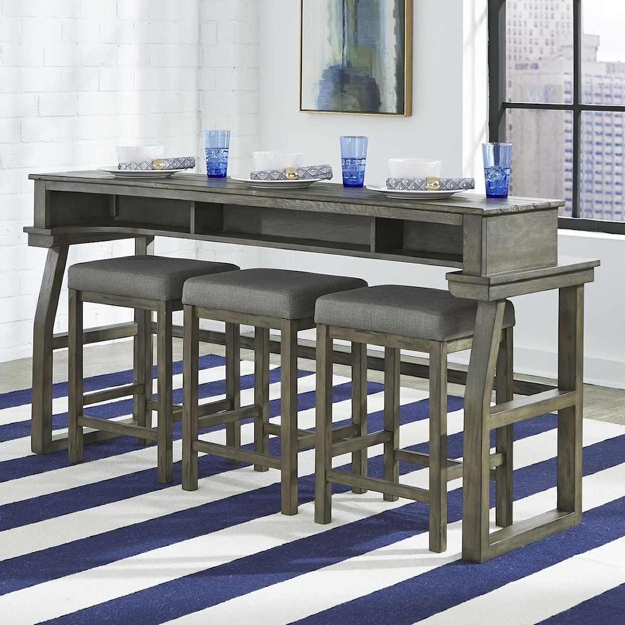 Libby Hayden Way 4-Piece Sofa Bar Table Set