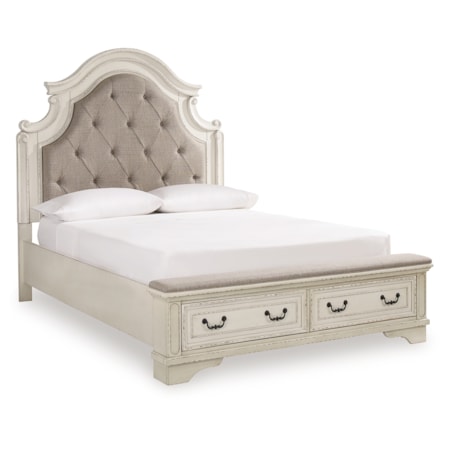 Queen Upholstered Storage Bed