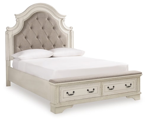 Queen Upholstered Storage Bed