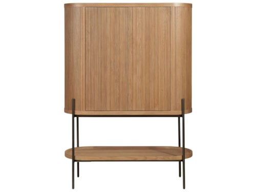 Contemporary Bar Cabinet with Lower Shelf Storage