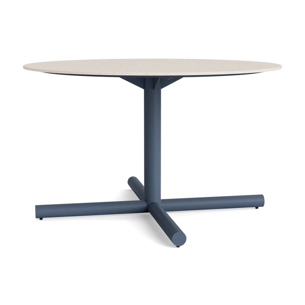 48" Round Stone-Top Pedestal Dining Table
