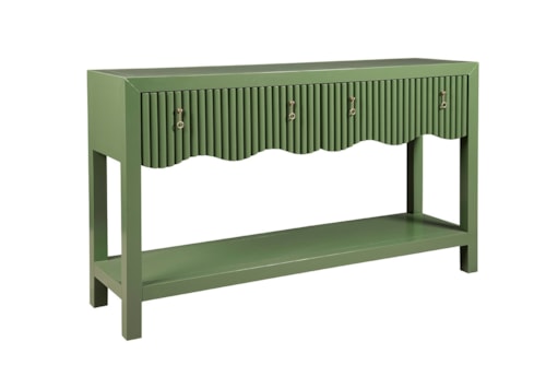 Contemporary 2-Drawer Console Table with Shelf