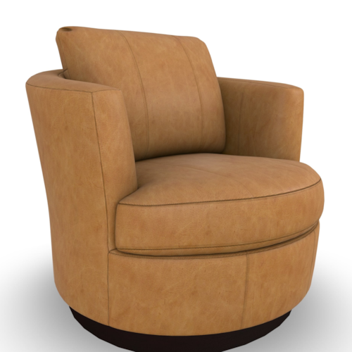 Mid-Century Modern Swivel Barrel Chair