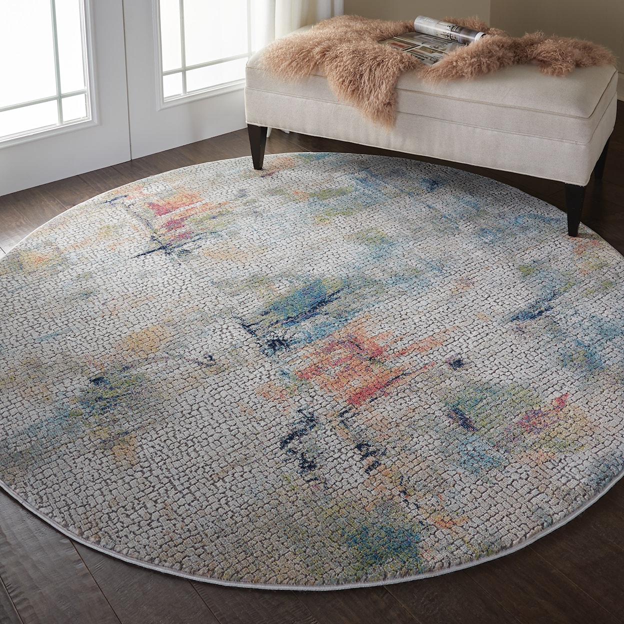 Nourison Ankara Global 6' Round  Rug