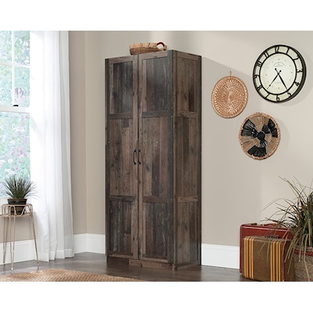 Rustic 2-Door Reclaimed Pine Finish Cabinet